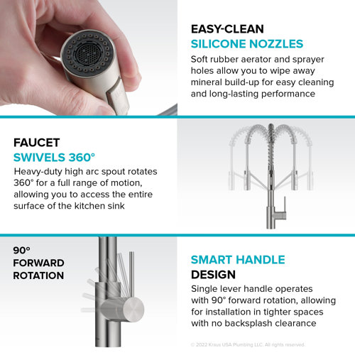 KRAUS Oletto Touchless Sensor Commercial PullDown Single Handle